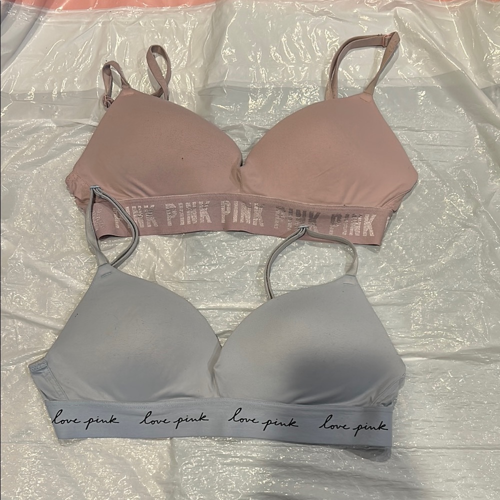 PINK Victoria's Secret Bra Set - Blush and light blue 2 for 15
